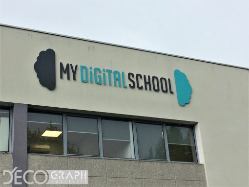 École : Enseigne Lettres Découpées