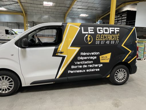 Entreprise d&rsquo;électricité : Semi-covering d&rsquo;un véhicule